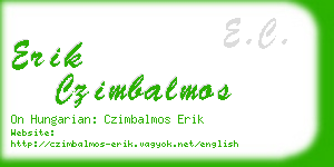 erik czimbalmos business card